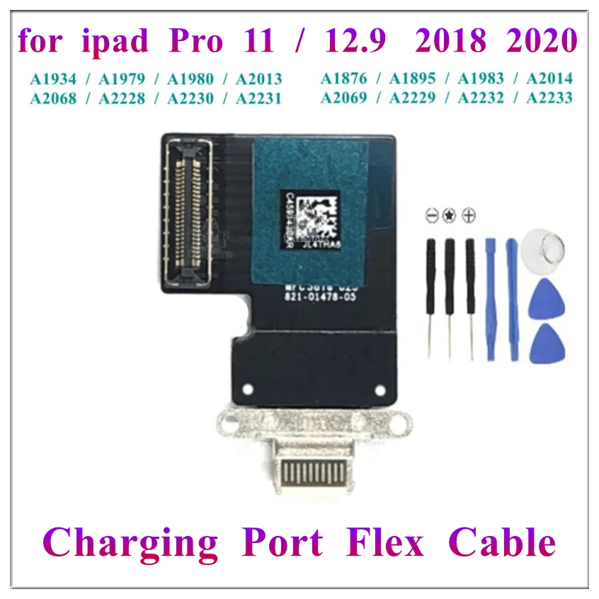 

1Pcs Charging Charger Dock Port Connector Flex Cable For iPad Pro 11 1st 2nd 2018 12.9 Inch 3rd 4th Gen 2020 Repair Parts