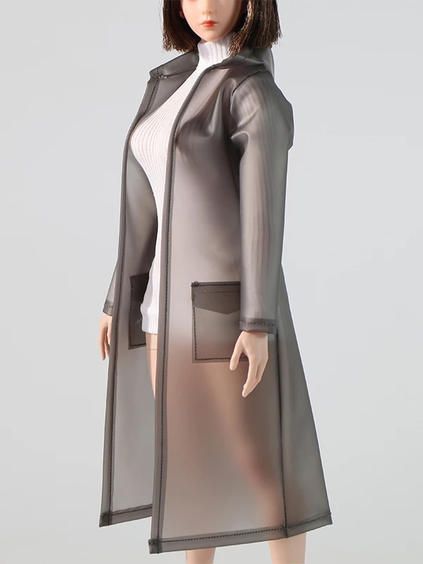 1/6 Scale Male Female Doll Clothes Clear Raincoat Outfit Fits 12 Inch Seamless Action Figure Body Collectible Doll Accessories