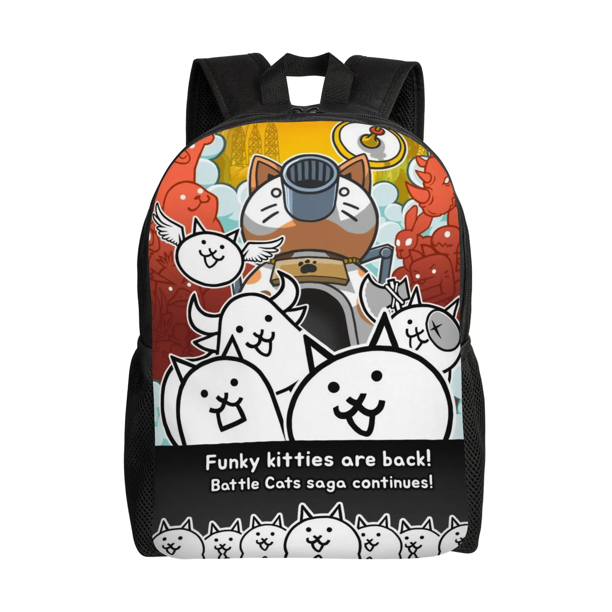 

Рюкзак Cartoon Game The B-Battles C-Cats, легкий студенческий деловой рюкзак The Battle Cats, сумка через плечо для колледжа