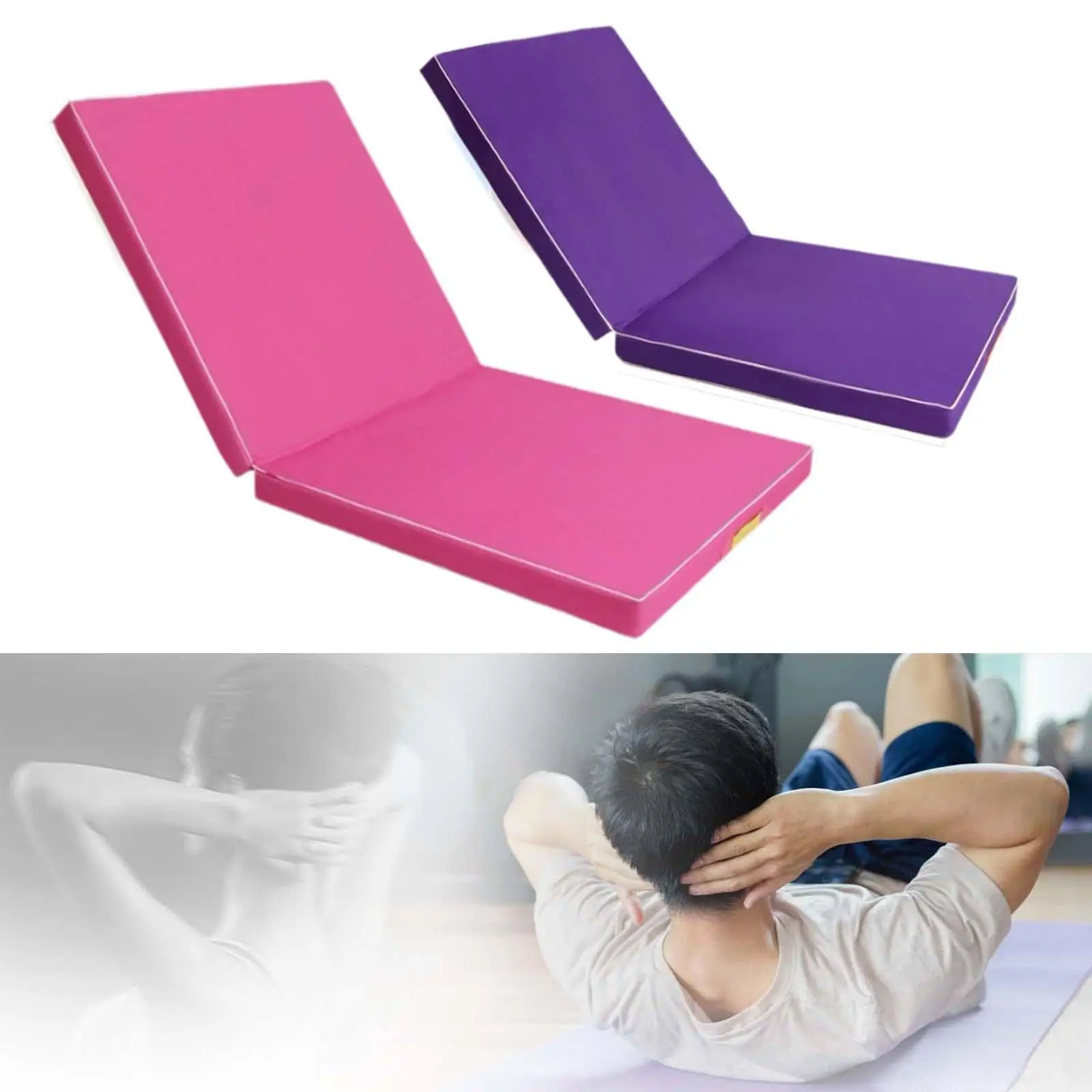 Zusammenklappbare Gymnastikmatte, Kinder spielen, horizontale Stangenmatte, schalldicht, Übung, Muskeltraining für Yoga, 99,37'' x 19,69'' x 1,97''