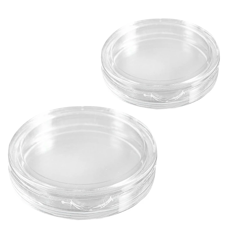 Transparent Small Plastic Coin Box, 10 Pcs 18Mm & 10 Pcs 20Mm