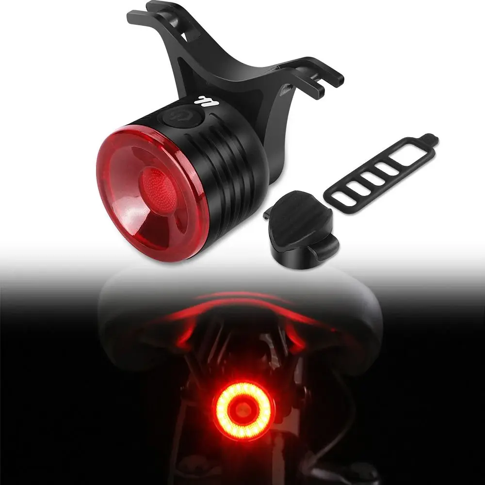 Bicycle Smart Brake Tail Light MTB Road Bike Auto Brake Sensing Light USB Rechargeable IPX6 Waterproof LED Warning Rear Lamp