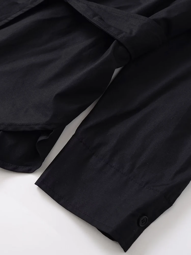 Moda damska z paskiem Luźne koszule z długim rękawem Zapinane na guziki Bluzki damskie Eleganckie topy