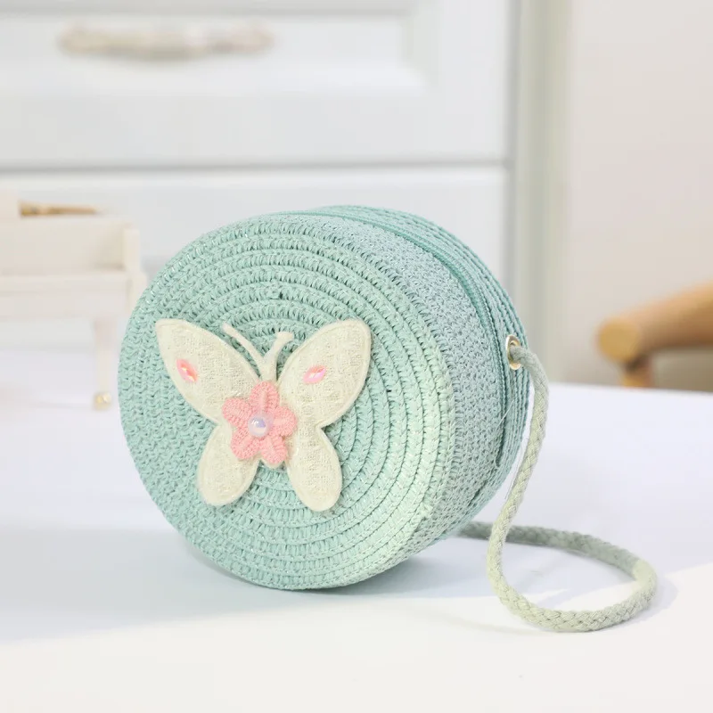 Cartoon children round bag cute woven bag crossbody bag for women coin purse and handbags mother kid bags for girl сумка женская