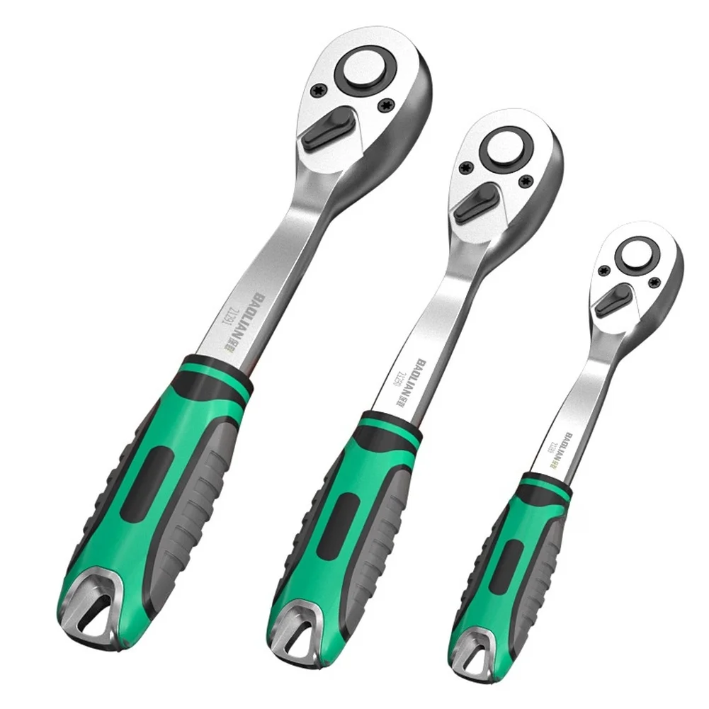1pc 72 Tooth Ratchet Wrench 1/2 1/4 3/8 Flying Wrenches Two-way Socket Wrench Spanner Repair Tools For For Vehicle Bicycle
