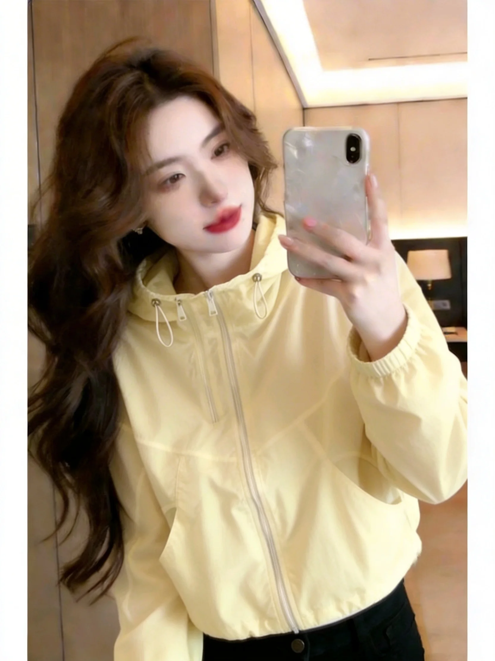Ultra-Thin Loose Sun Protection Jacket for Small Stature with Double Zipper Outdoor Casual Wear Comfortable Breathable