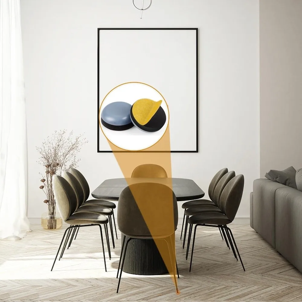 24 unids/set deslizadores de electrodomésticos autoadhesivos almohadillas deslizantes de muebles antiarañazos gruesas antiabrasión de alta resistencia