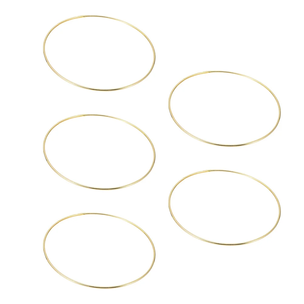 5개 메탈 드림캐처 원형 철제 링 DIY 리스 홈 데코 웨딩 공예 액세서리 심플 라운드 링 도구