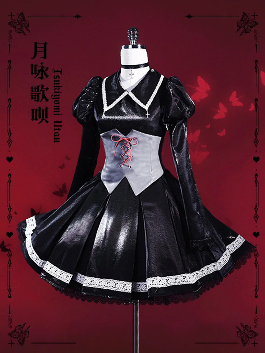 InYOYO Tsukiyomi Utau Cosplay Costume Gothic Dress Shugo Chara Uniform Halloween Carnival Party Outfit For Women New