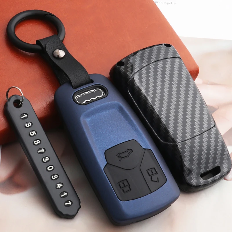 2020 New ABS Car Key Cover Case For Audi A4 B9 A5 S4 S5 8W Q7 4M Q5 TT 8S 2016 2017 2018 2019 Smart Remote Fob Key Case Shell