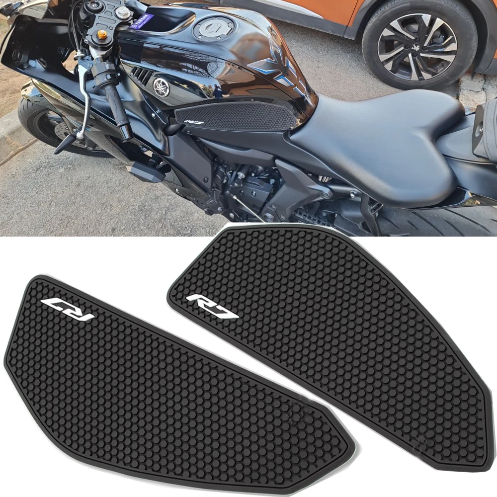 

YZF R7 Traction Pads Adhesive Tank Side Protector Stickers Decal Gas Knee Grip Moto Accessories for Yamaha YZFR7 2021 2022 2023