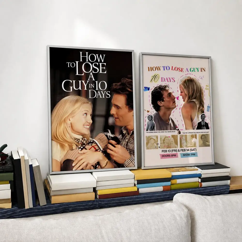 Movie How to Lose a Guy in 10 Days Poster Self‑Adhesive Waterproof PP Poster Coffee House Bar Wall Art Sticker Room Home Decor