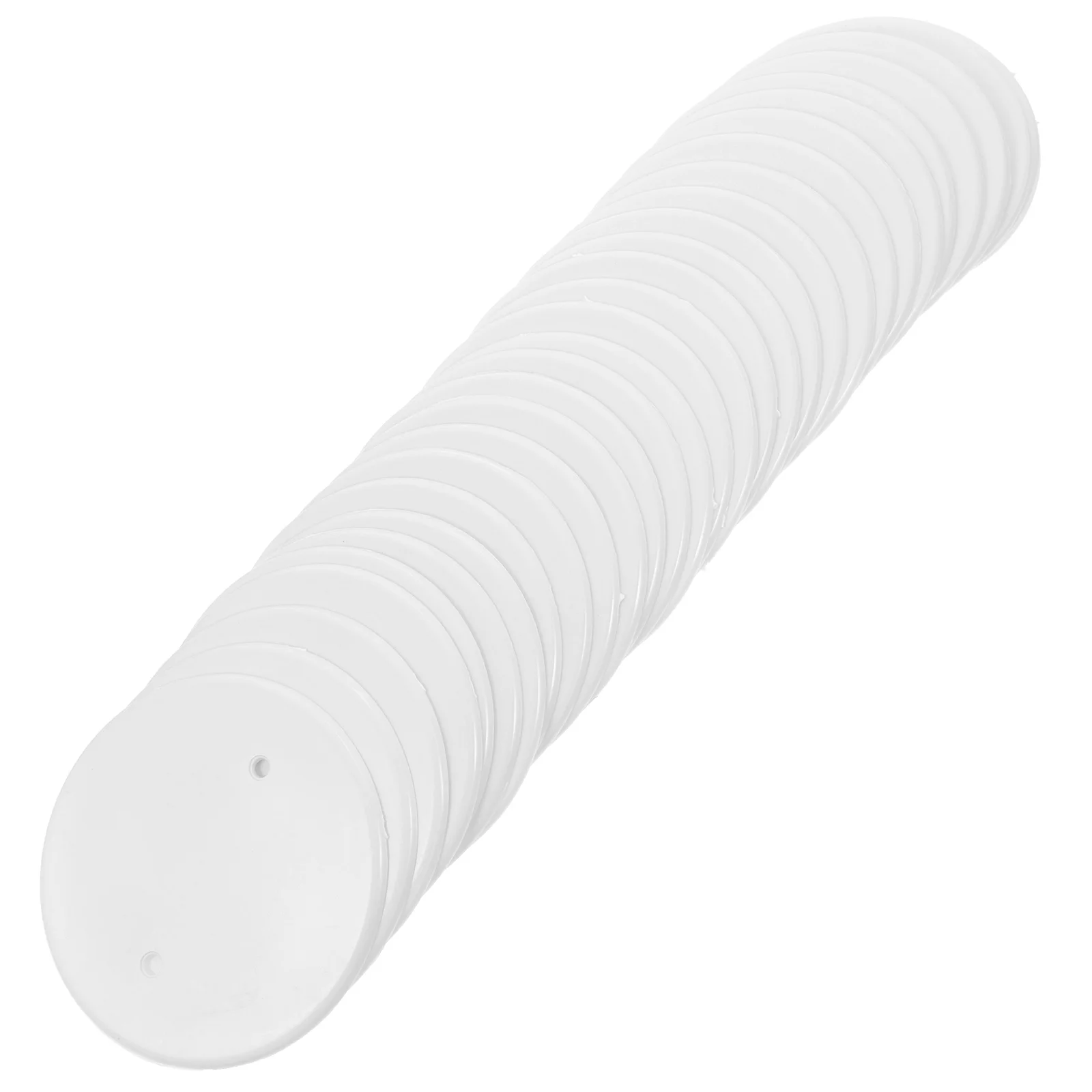 

30 Pcs Wire Round Cover Outdoor Ceiling Fan Wall Plate Plug White Outlet Covers