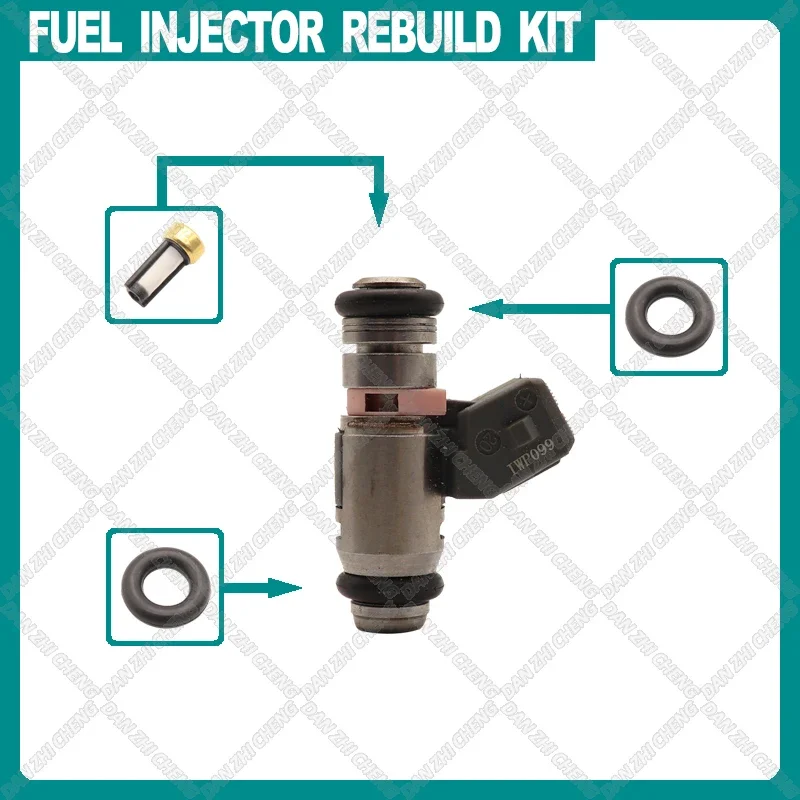 Filters Orings Seals Grommets Fuel injector service kit filter for RENAULT Clio Kangoo Thalia Twingo Symbol 0280158168 IWP-099