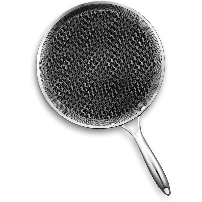 Hybrid Nonstick Griddle Pan, 12-Inch, Stay-Cool Handle, Dishwasher and Oven Safe, Induction Ready, Compatible with All Cooktops