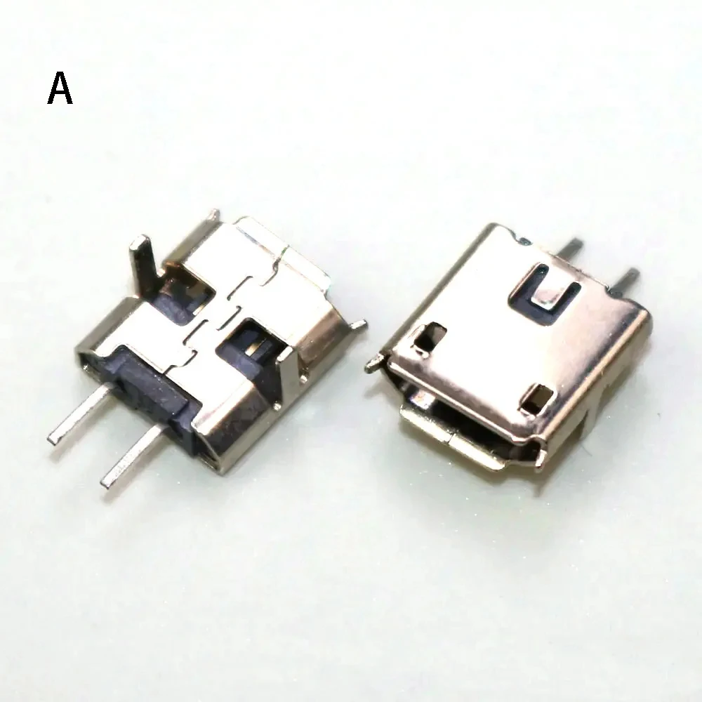 5 Stück Micro-USB 2-Pin 90/180 Grad Horizontal Vertikal B-Typ C Buchse Micro-USB-Anschluss 2-Pin Ladebuchse Steckverbinder – Detail 6