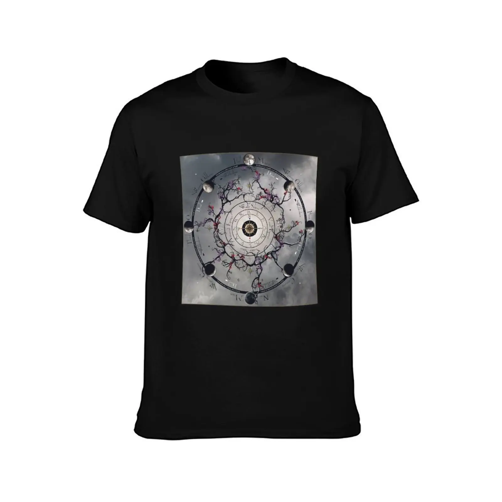 Wheel of the year T-Shirt tops blanks sweat oversized t shirt mens funny t shirts