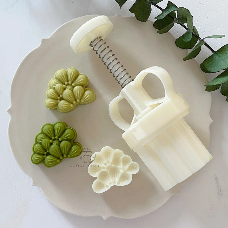 

30g Pine Needle Mooncake Mould Botanical Shape Pastry Mold Mung Bean Cake Hand Pressed Mould Cake Decoration Home DIY Baking Too