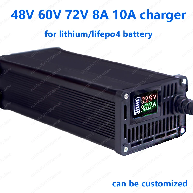 48V 60V 8A 72V 10A charger LCD display 54.6V 58.V 84V67.2V 87.6V 58.8V 87.6v 88.2v 10A charger for lifepo4 li ion lipo battery