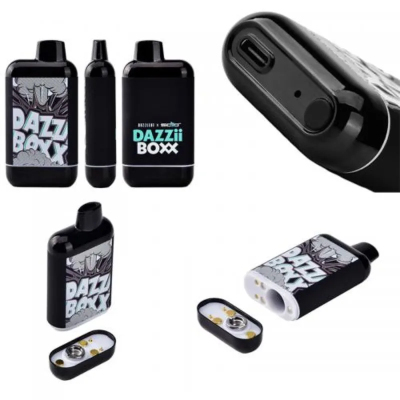 خرطوشة DAZZLEAF Dazzi Boxx 510 قابلة للإخفاء VV بطارية التسخين المسبق 650mah Box Mod متوافقة مع معظم خرطوشة 510 حتى 2 مل
