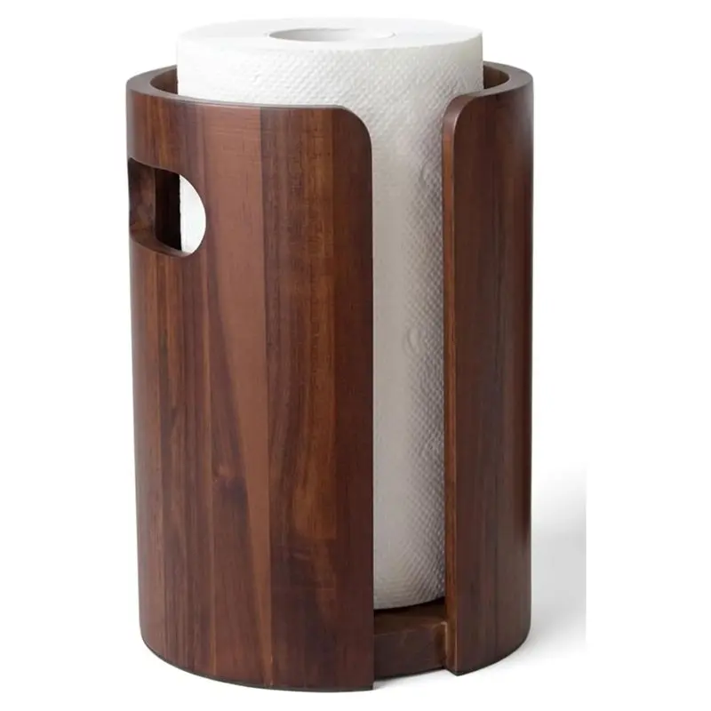 abug-wooden-paper-towel-holder-countertop	-wood-paper-towel-holder-handles-weighted-non-slip-base