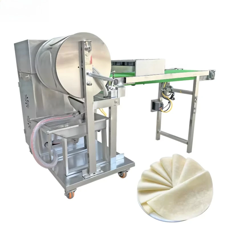 High-quality Commercial Automatic Crepe Making Machine Electric Spring Roll Skin Sheet Lumpia Wrapper Maker