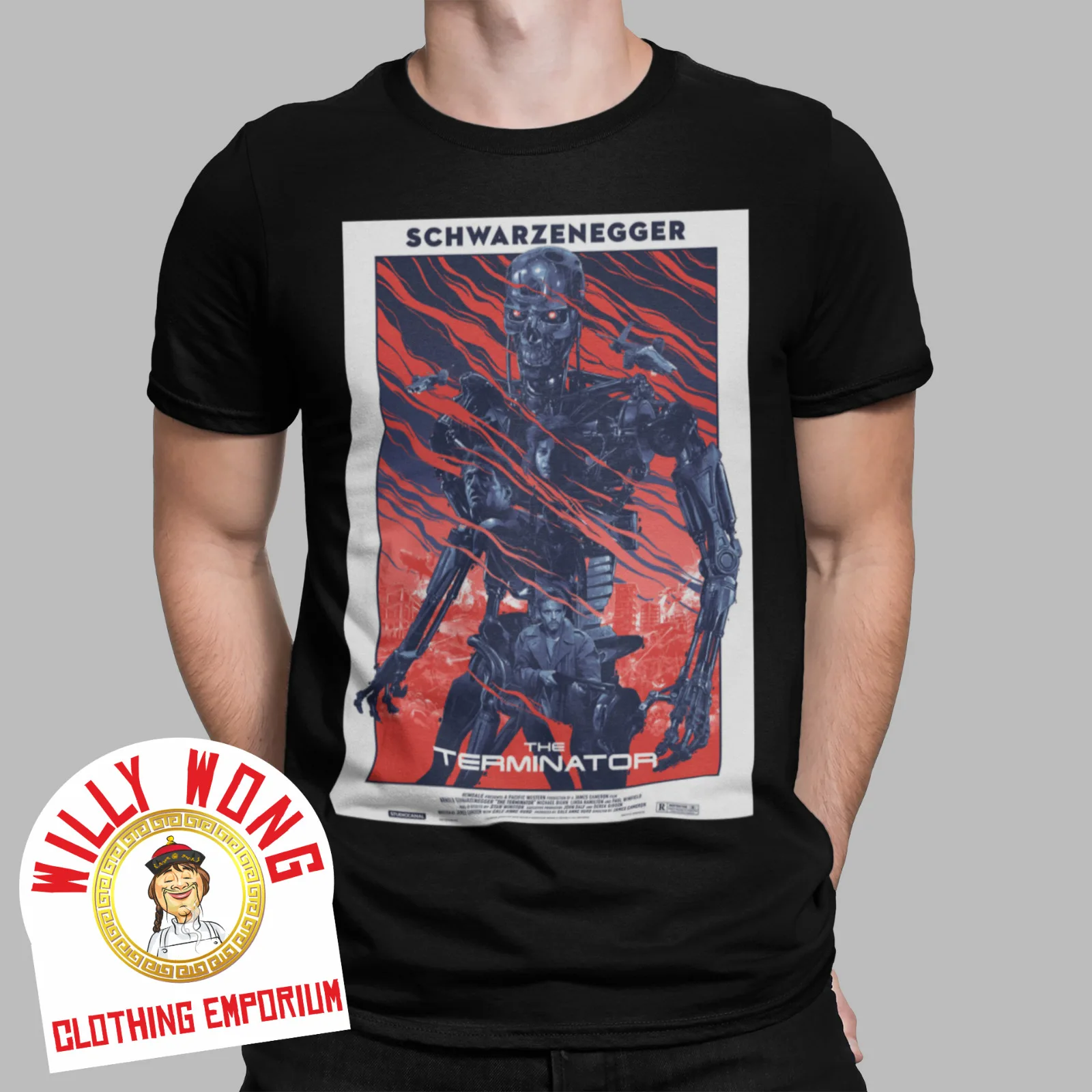 

The Terminator T-Shirt 1984 Classic Movie Arnie Time Travel Sci Fi Robot AI Tee