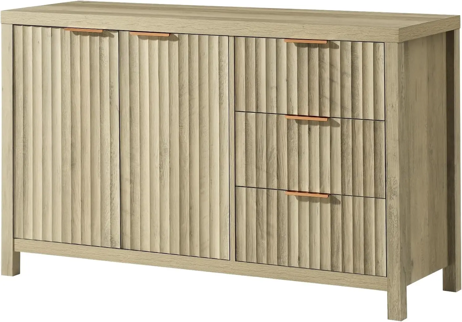 

Oxford Fluted Storage Cabinet Sideboard Large Buffet with Adjustable Shelves, Multifunctional Accent Cabinet Console Cabinet