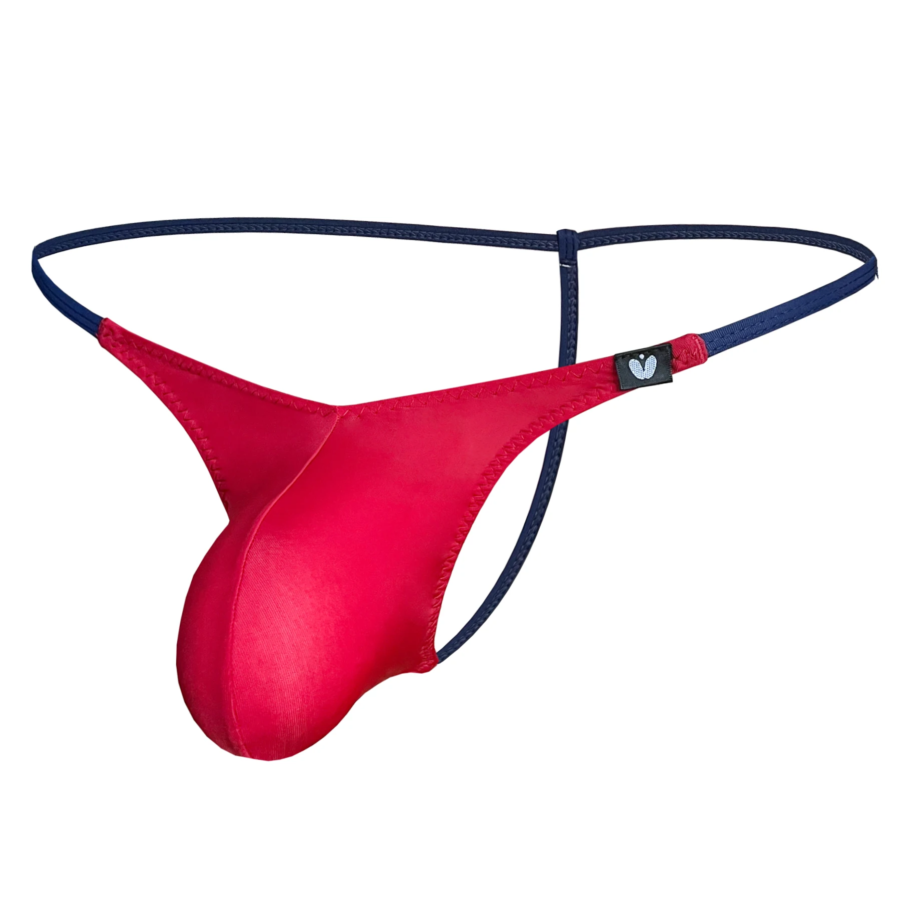 

Men's Large Bag Thong Ice Silk Contrasting Color Low Waist Underwear Slightly Transparent Thin Design Pure Desire Men's Briefs