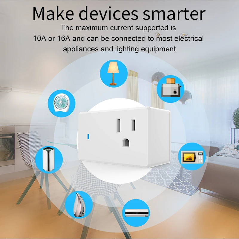 WiFi/zigbee/bluetooth/mesh smart socket U.S.-gauge plugs