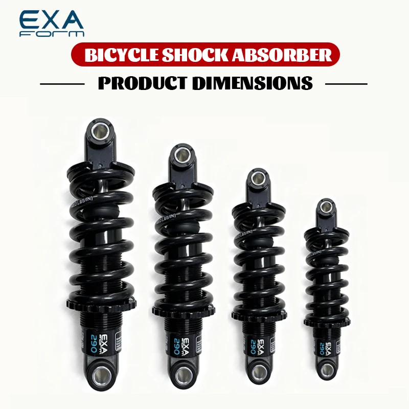 

EXA Form 290 Bike Rear Shock Absorber Suspension Shocks Spring for MTB Bicycle Scooter 125/150/165mm 1000 1250 LBS Accessories