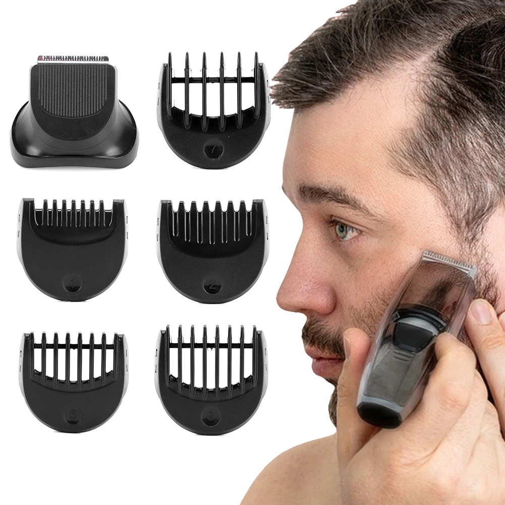 Cabeça de aparador série 3 com 5 pentes de limite Cabeça de aparador de barba Substituir cabeça de barbeador para 380s-4 3040 3045 300s 301s 310s 3000s