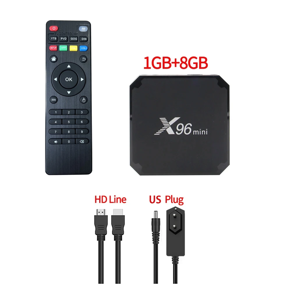 Original X96 mini Android 11.0 Smart TV Box Quad Core 2GB 16GB WiFi Media Player X96mini Set top box 1G 8G