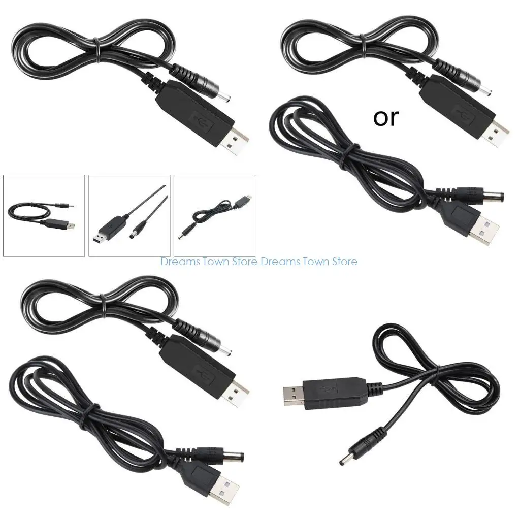 

HX6A DC5V to 12V Step UP Line WiFi to Powerbank Converter Cable for Wifi Router Modem