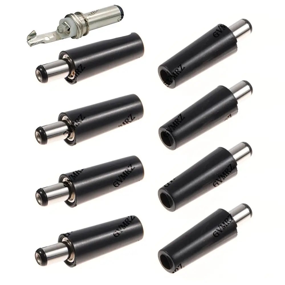 10PCS 5.5x2.1mm DC005 DC power plug Male round plug Wire welding type Wiring welding head 5.5*2.1mm 5.5*2.5mm DC-005
