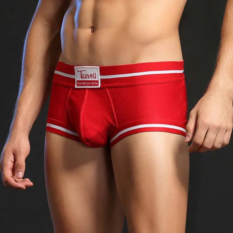 High Quality Men Boxers Underwear Sexy Bulge Pouch Men Panties Low Waist Penis Hole Man Boxershorts Fashion Wide Belt Underpants