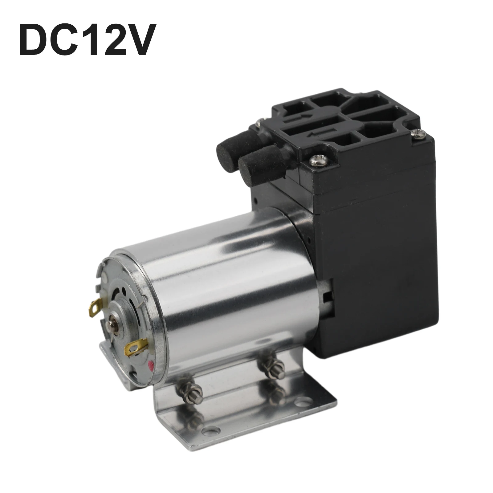 DC 12V Vacuum Pump 5L/min Negative Pressure Air Suction Pump 65-120kPa With Bracket For Industrial Equipment And Laboratory Use