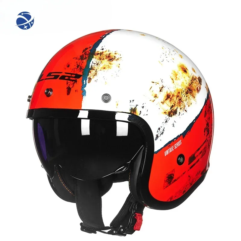 Original LS2 OF599 Vintage Motorcycle helmet LS2 SPITFIRE URBAN DOWNTOWN retro helmet capacete casque moto