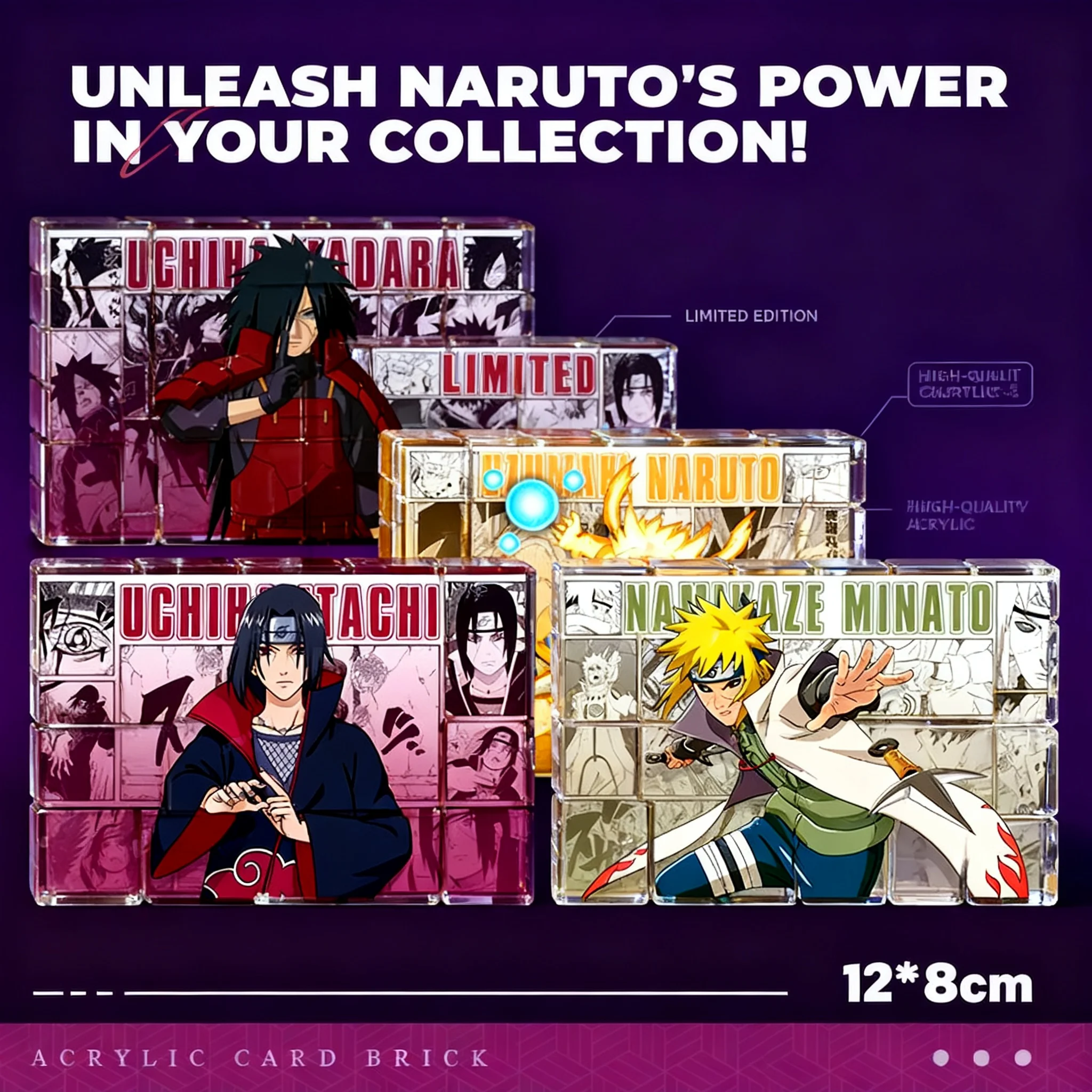 Tarjeta Coleccionable de Naruto Akatsuki Kakashi Hinata Wood Leaf Sannin, Regalo Decorativo de Anime y Manga