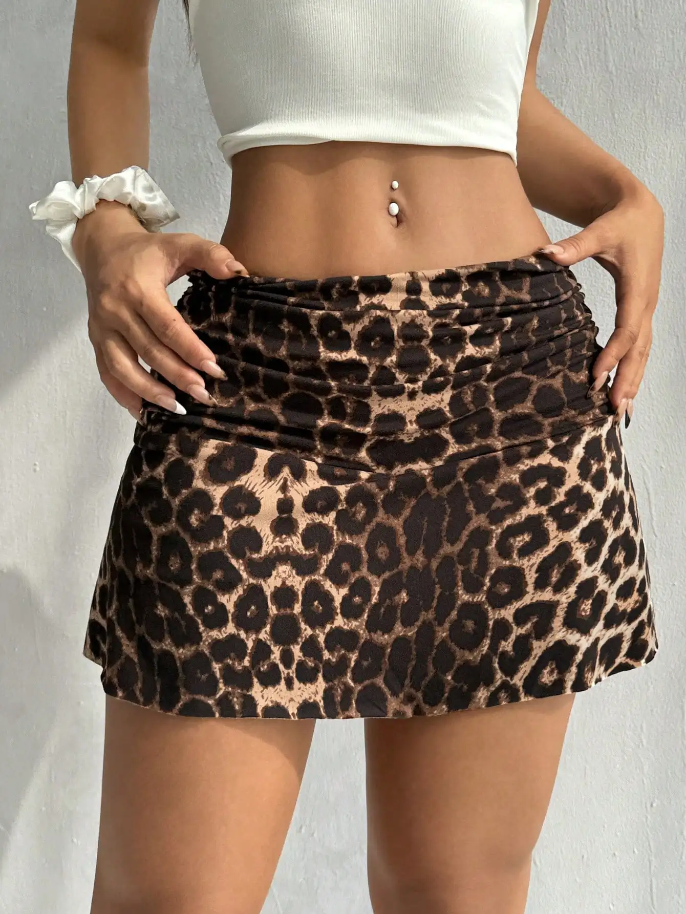 Jupes mi-longues décontractées à imprimé léopard, été européen et américain, automne et hiver