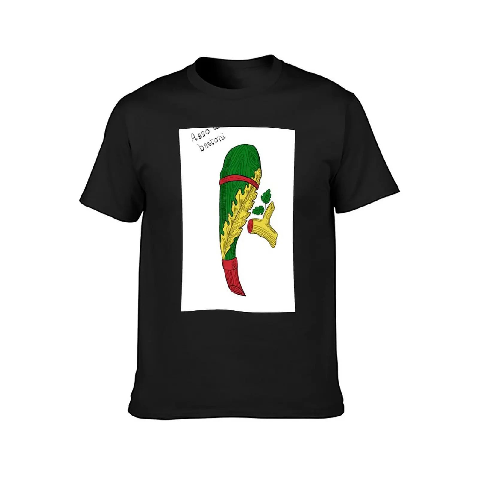 Asso di Bastoni - Sicilian Card T-Shirt summer top graphics t shirt men