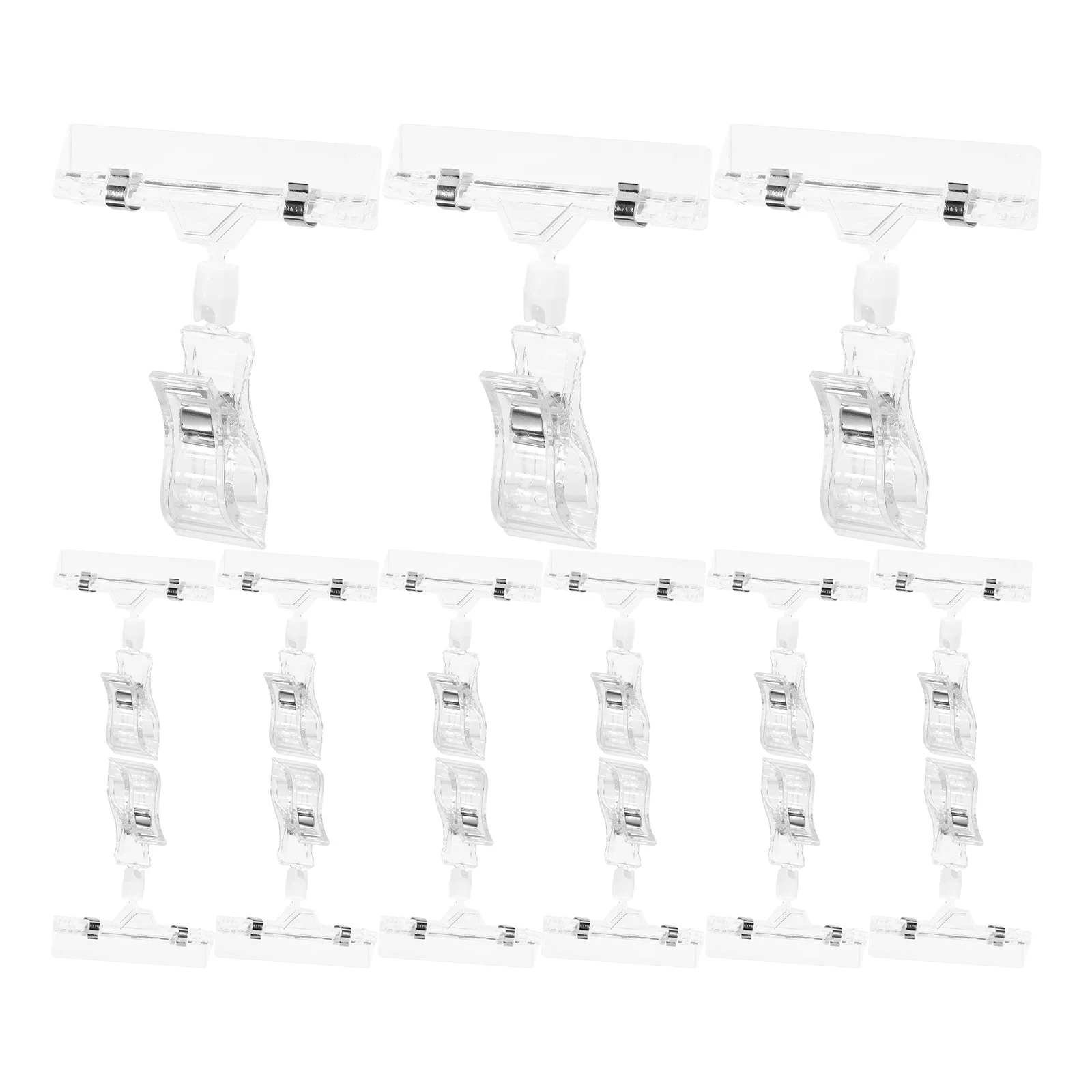 

Price List Display Clip Merchandise Sign Holder Clips Ad Folder Transparent Plastic