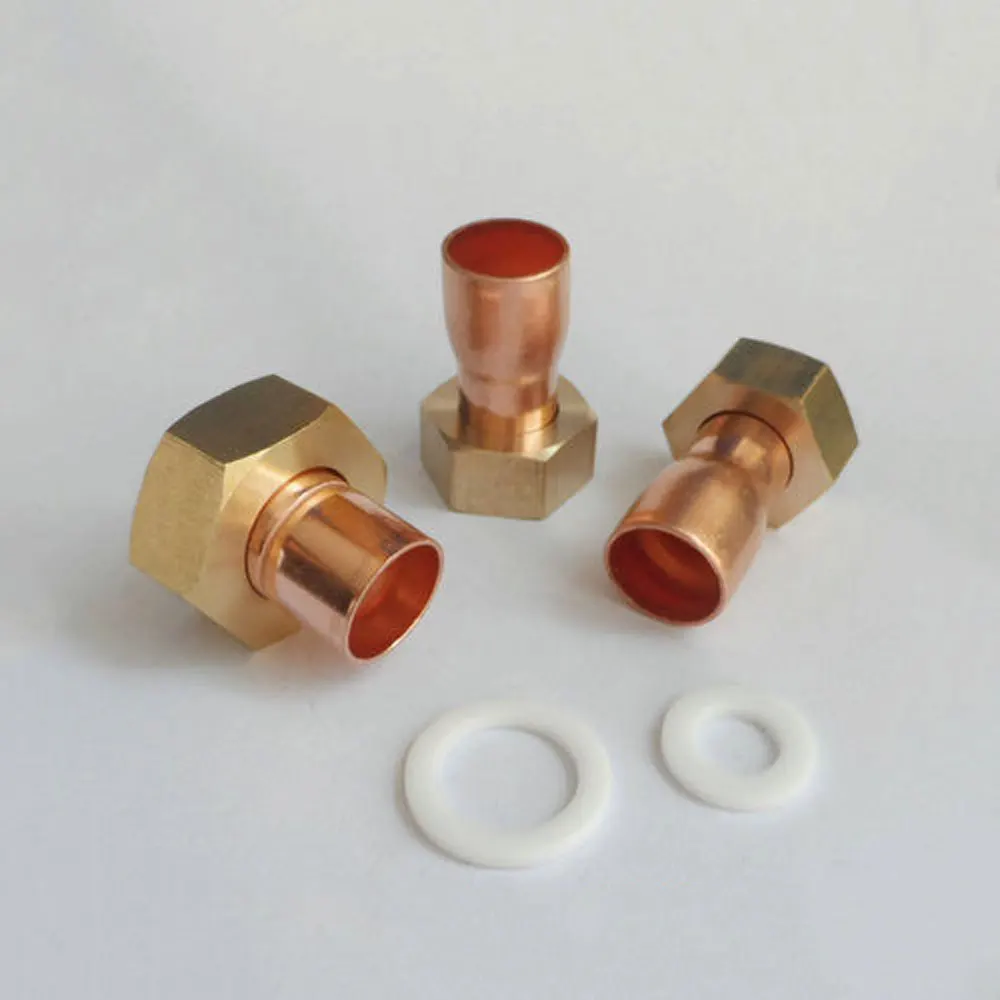 

1/2" 3/4" 1" 2" BSP Female x 12.7 15 16 22 28 35 42mm End Feed Cup Connector Copper Plumbing Fitting For Air Condition