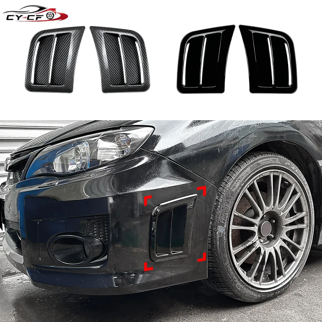 

2009To 2014 For Subaru Impreza WRX STI Front Bumper Air Outlet Side Air Vent Cover Fender Intake Frame Trim By ABS Gloss Black