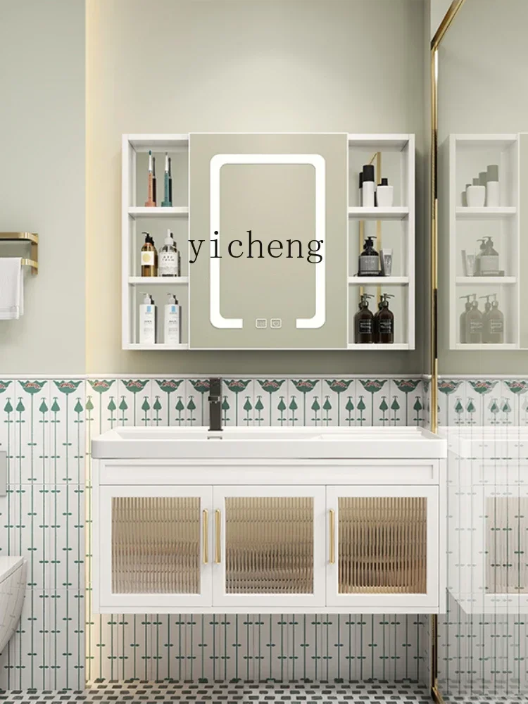i10.10-Alumimum Bathroom Cabinet Thickened Wash Basin Washbasin Ceramic Whole Washbin Washstand