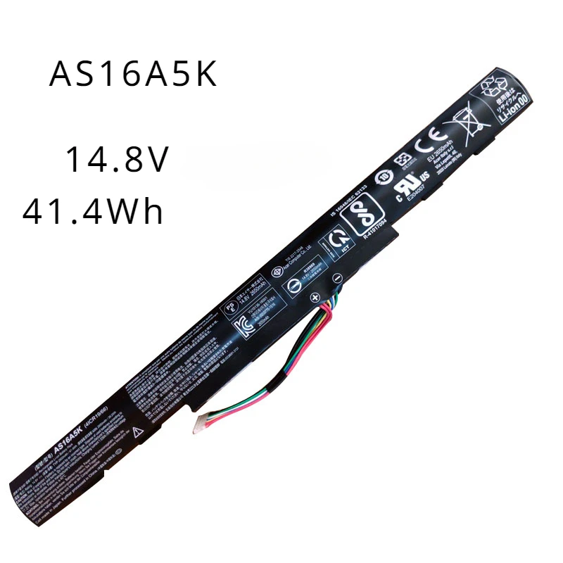 

Genuine 14.8V 41.4WH Laptop Battery for Acer AS16A5K Aspire E15 E5-575 E5-575G E5-576 E5-576G AS16A7K AS16A8K Notebook Battery