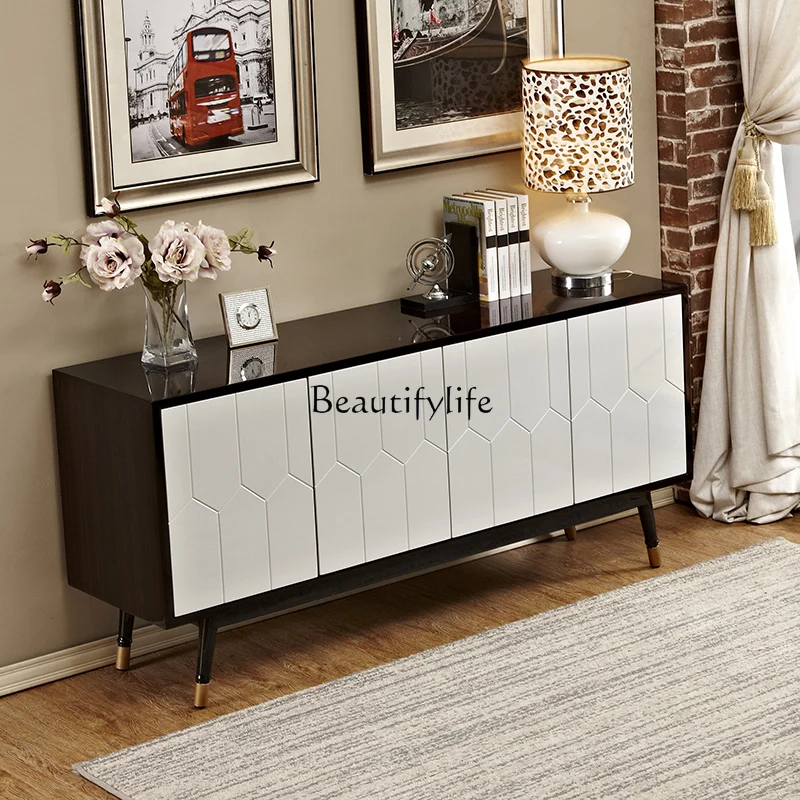 

5Neoclassical paint storage cabinet living room entrance wall decorative locker