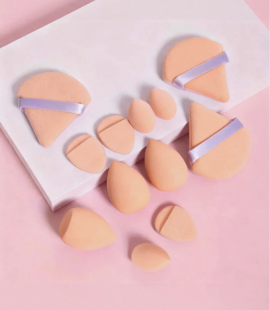 مجموعة إسفنجة مكياج احترافية مكونة من 12 قطعة وبودرة منتفخة، وسادة ومنفثات البودرة السائبة، إسفنجة خلط وتفاصيل صغيرة، خالية من اللاتكس، متعددة الاستخدامات #3