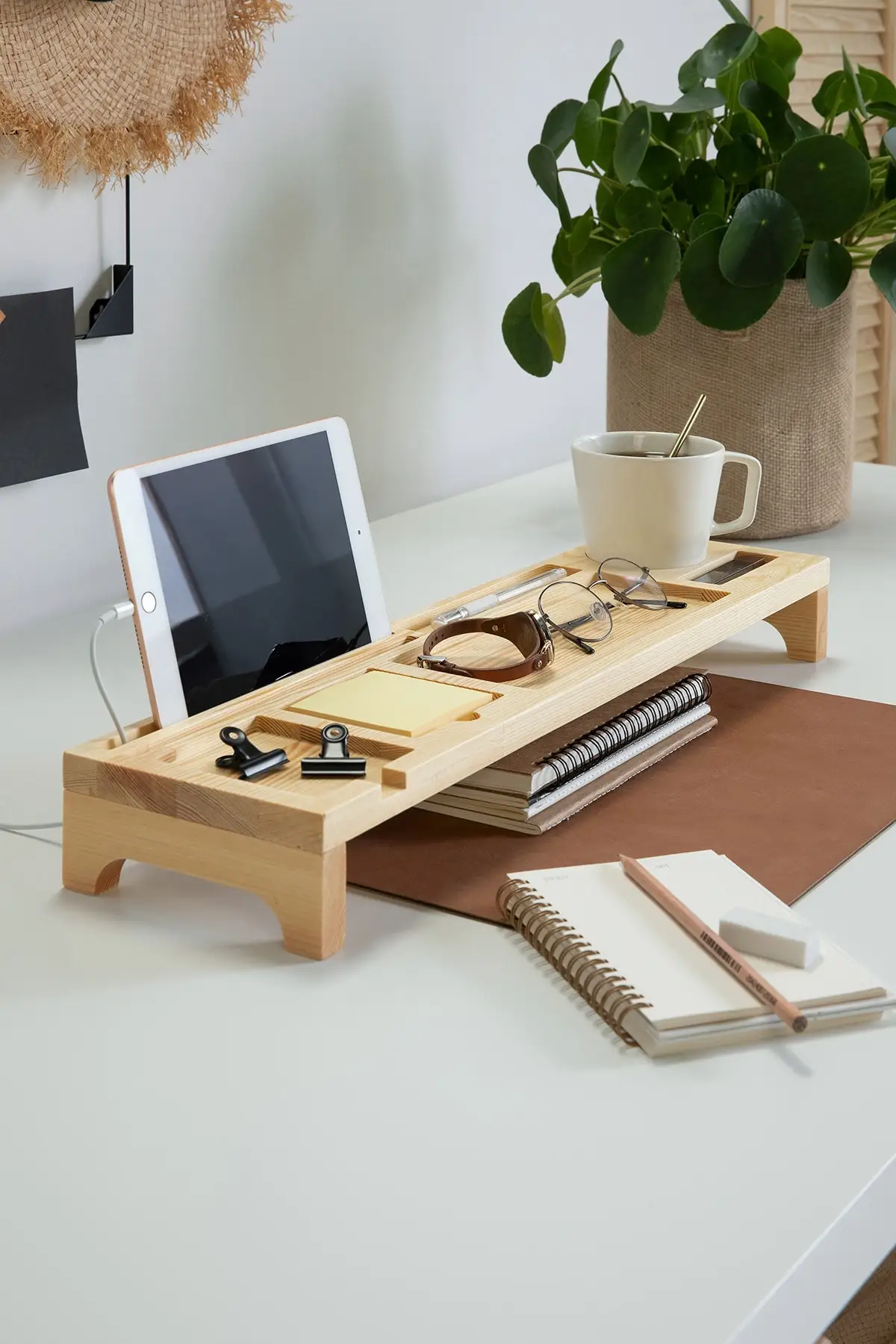 Ocean Home Office Home Table Top Wooden Organizer Collector Arrange Kartvizitlik Penholder Phone Desk Holder