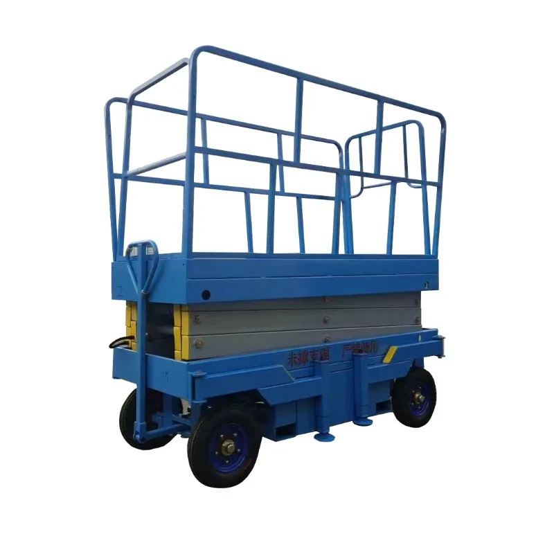 4M 6M 8M 500kg electric scaffold lift mobile single aerial work platform SJY0.5-4 4-6M/min 2100x800mm
